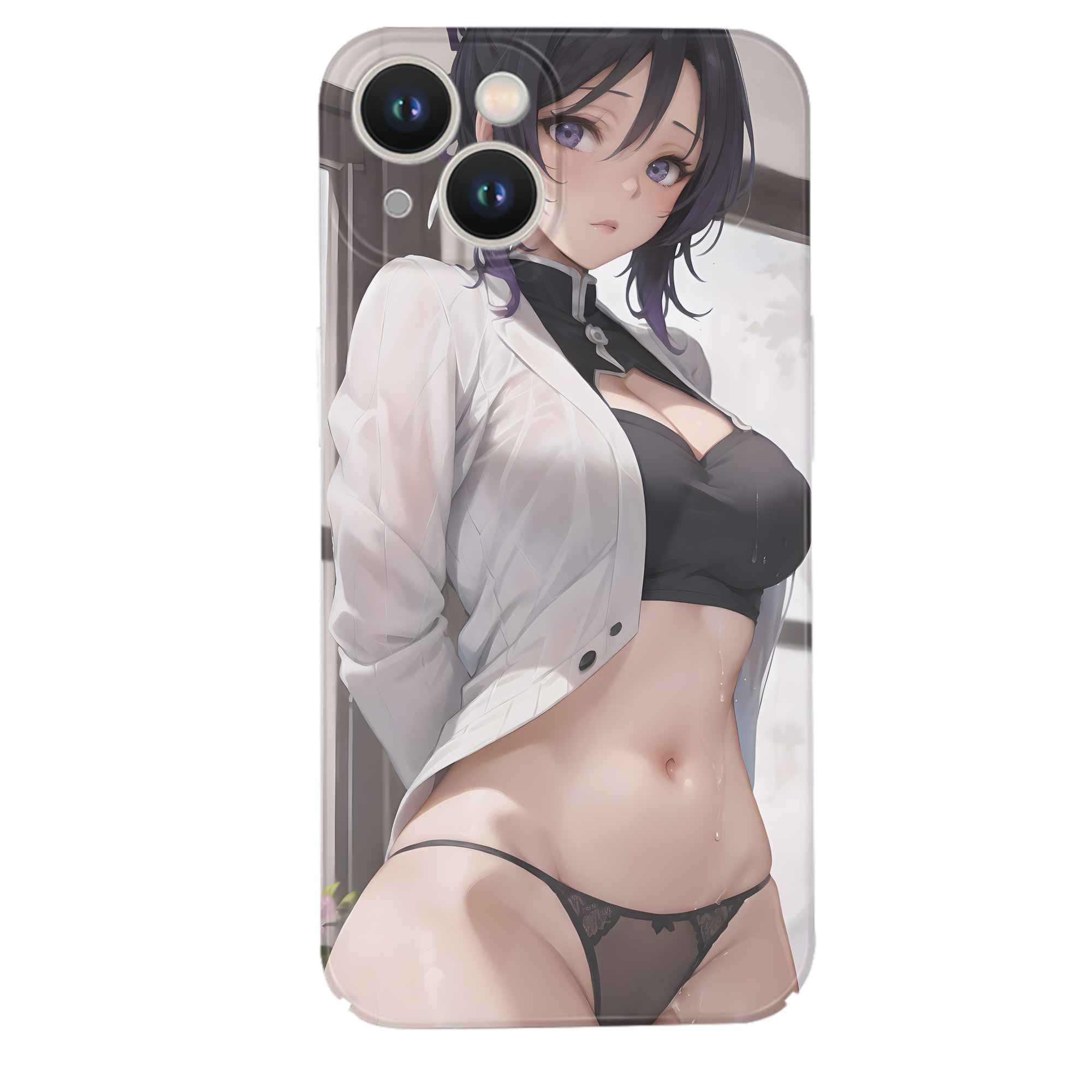 （画像用） 鬼滅の刃（きめつのやいば）蟲柱-胡蝶 しのぶ／こちょう しのぶ Kochou Shinobu 【iPhone 14シリーズ対応】ハードケース